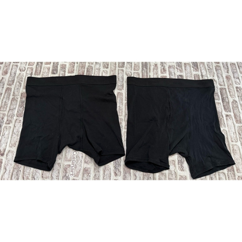 SKIMS Men's Boxer Brief Pairs Lot Of 2 New Size Large Black Cotton